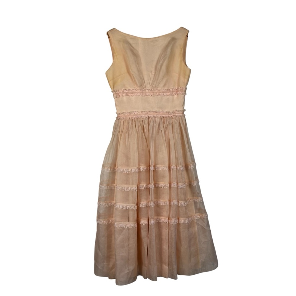 Jr Theme Vintage 60s Pink Lace Dress Dress Party Cocktail Women's Size 0-2